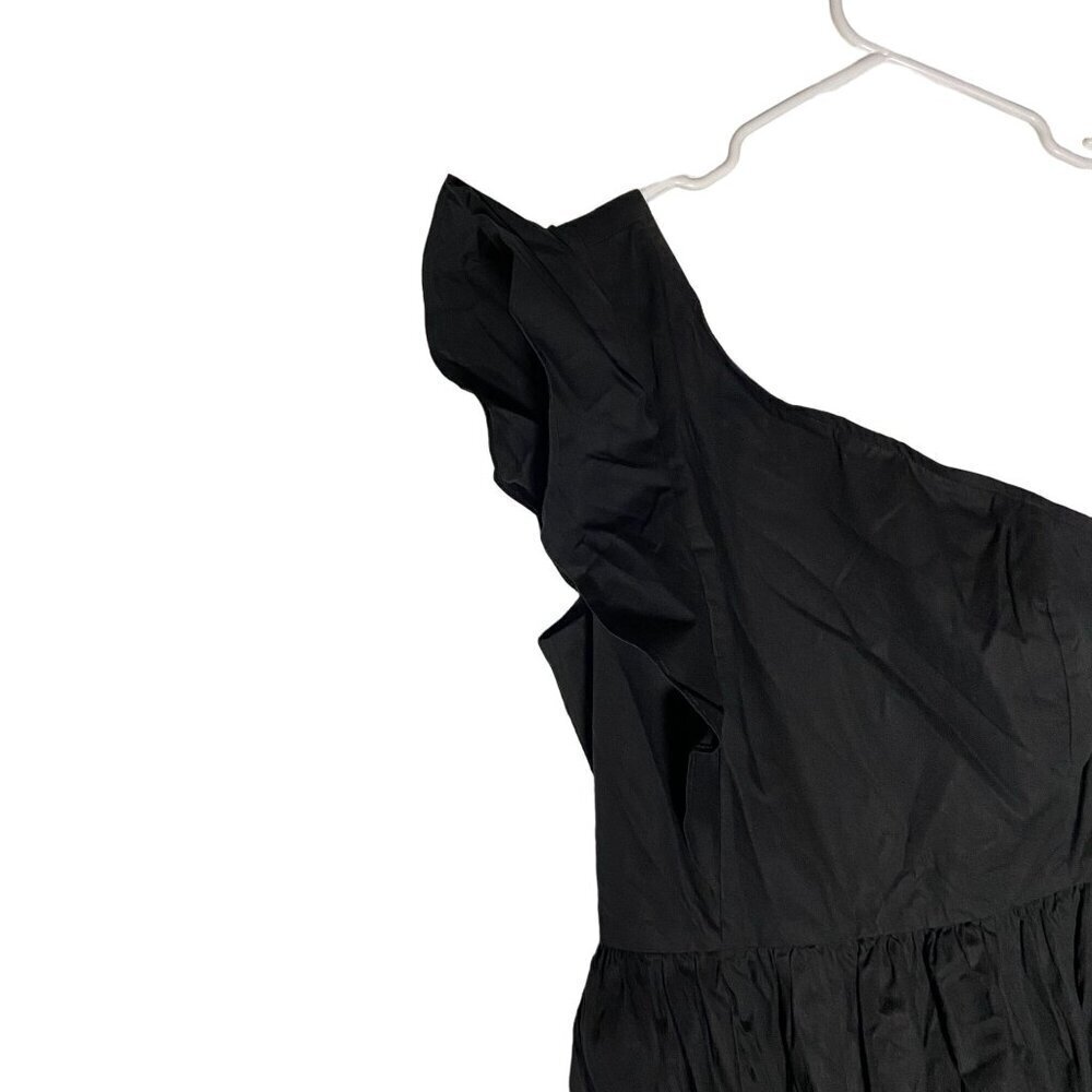 J. Crew Factory One-Shoulder Midi Dress Women's Plus Size 20 in Black New W/ Tag - Picture 3 of 5